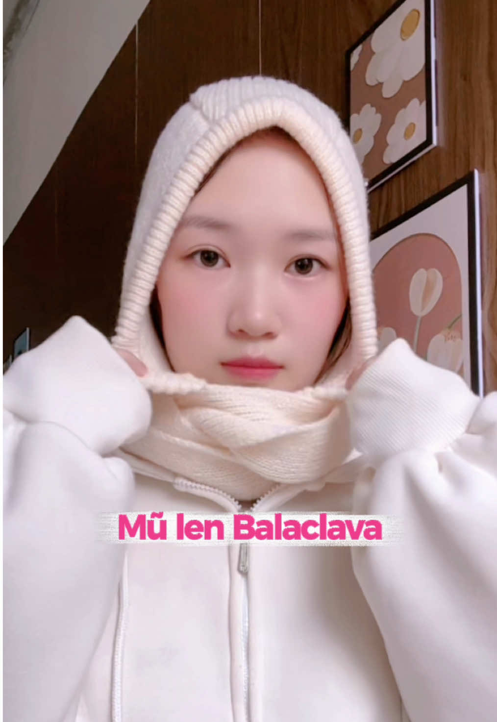 Mũ len chùm đầu liền khăn xinh lắm nè mấy bà oie, rinhh sớmm zá hạt 🌰 hơn í #mutrumdau #khantrumdau #mulen #mubalaclava #mulenchumdau 