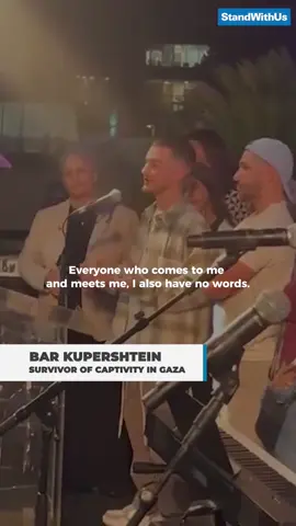 An emotional message from H*mas captivity survivor Bar Kupershtein at Hostage Square in Tel Aviv, Israel. 🎗️
