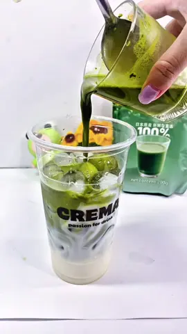 Matcha latte tại nhà đơn giản dễ làm #botmatcha #matchalatte #botmatchanhatban #xuhuong #viral 