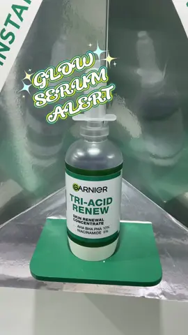 Here’s the star of the day 💚 The all-new Garnier Tri Acid Renew Serum just launched! ✨ Triple acid formula for glowing, renewed skin 🔥 #GarnierSkincare #GarnierMalaysia #GarnierTriAcidRenew #GarnierPeelingSerum #PeelTheTruth @GarnierMY @Watsons Malaysia 