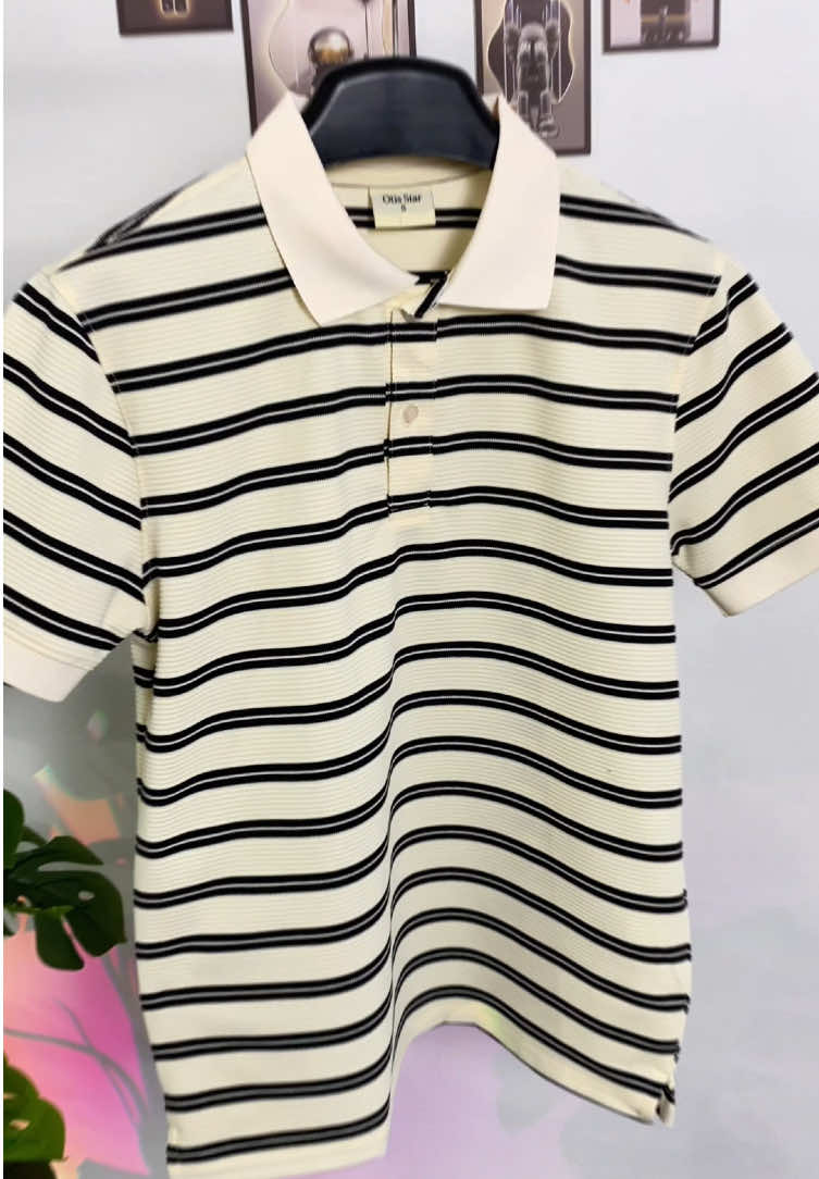 Áo Polo Otis Star thun gân sọc ngang, Chất vải Cotton và sợi tổng hợp co giãn, Form Regular 230gsm Menswear Nam Có Cổ #aopolo #aopolonam #aopolodep #xuhuongtiktok 