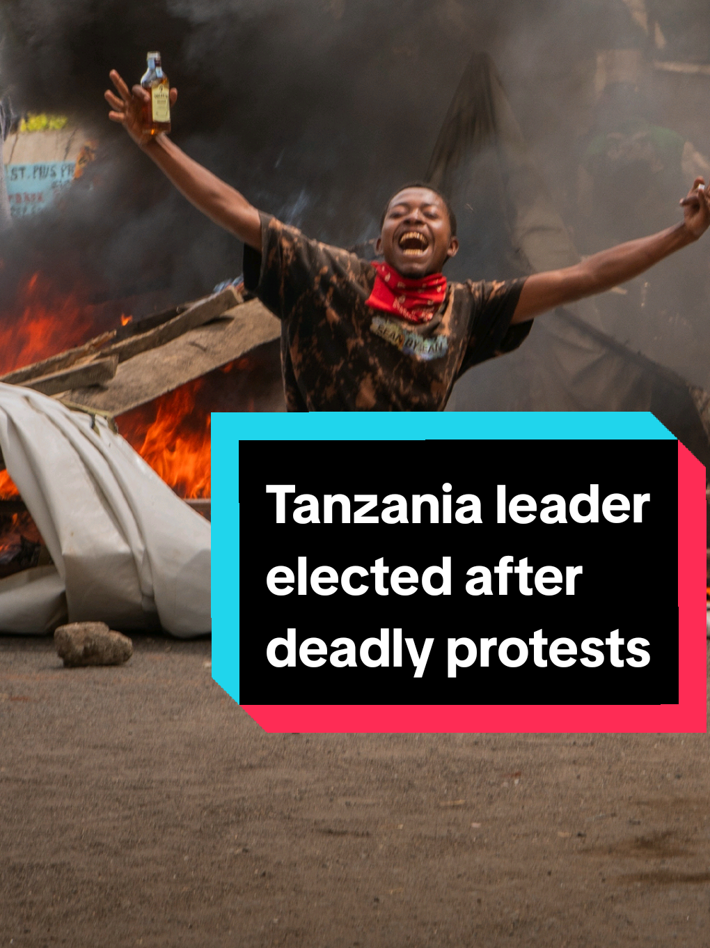 Tanzania's president has won re-election with almost 98 per cent of the vote after a disputed election marred by deadly protests. In protests that sometimes spilled into neighbouring Kenya, government buildings were set on fire and police responded with tear gas and gunshots. The UN says at least ten people have died but opposition parties claim 'around 700' people were killed. President Samia Suluhu Hassan was elevated to the presidency in 2021 after the sudden death of her predecessor, John Magufuli. Opposition rivals were barred from running in the election, and one was jailed for treason after calling for electoral reform.  #Tanzania #SamiaSuluhuHassan #Africa #C4News