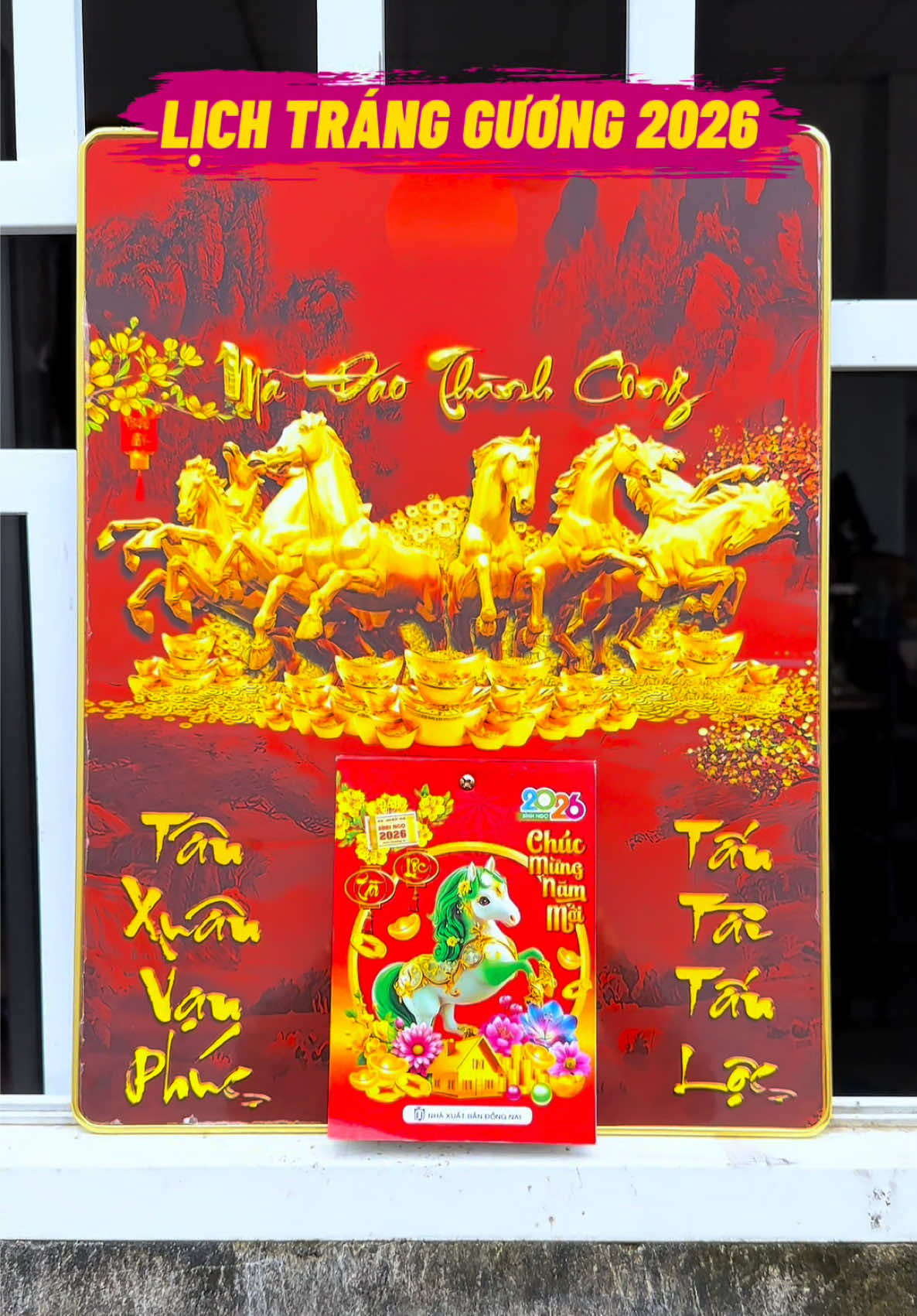 Lịch tráng gương 2026 , lịch treo Tết mẫu mới , sang trọng , lau chùi dễ dàng , tráng gương sáng bóng , gỗ MDF dễ dàng vệ sinh #lich2026 #lichtet #lichtrangguong #affiliatemarketing #vangiadung64 