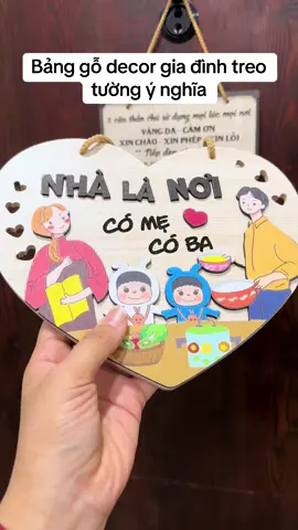 Bảng gỗ treo trang trí gia đình, bảng quy tắc gia đình #decor #xuhuong #giadinh #tranhgo #xuhuongtiktok 