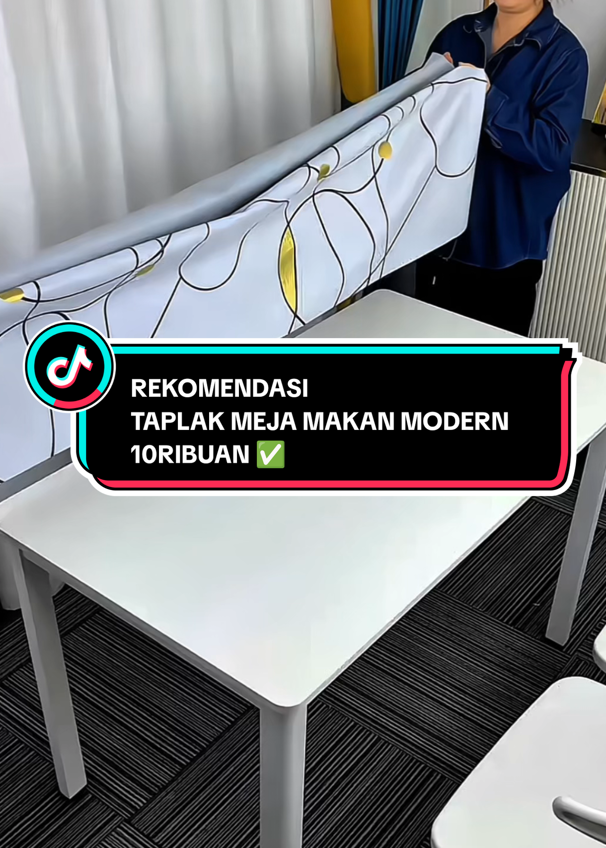 rekomendasi taplak meja makan modern, bikin meja makan bunda jadi makin mewah dan modern #taplakmeja #taplakmejamurah #taplakmejaantiair #tiktokshopindonesia 