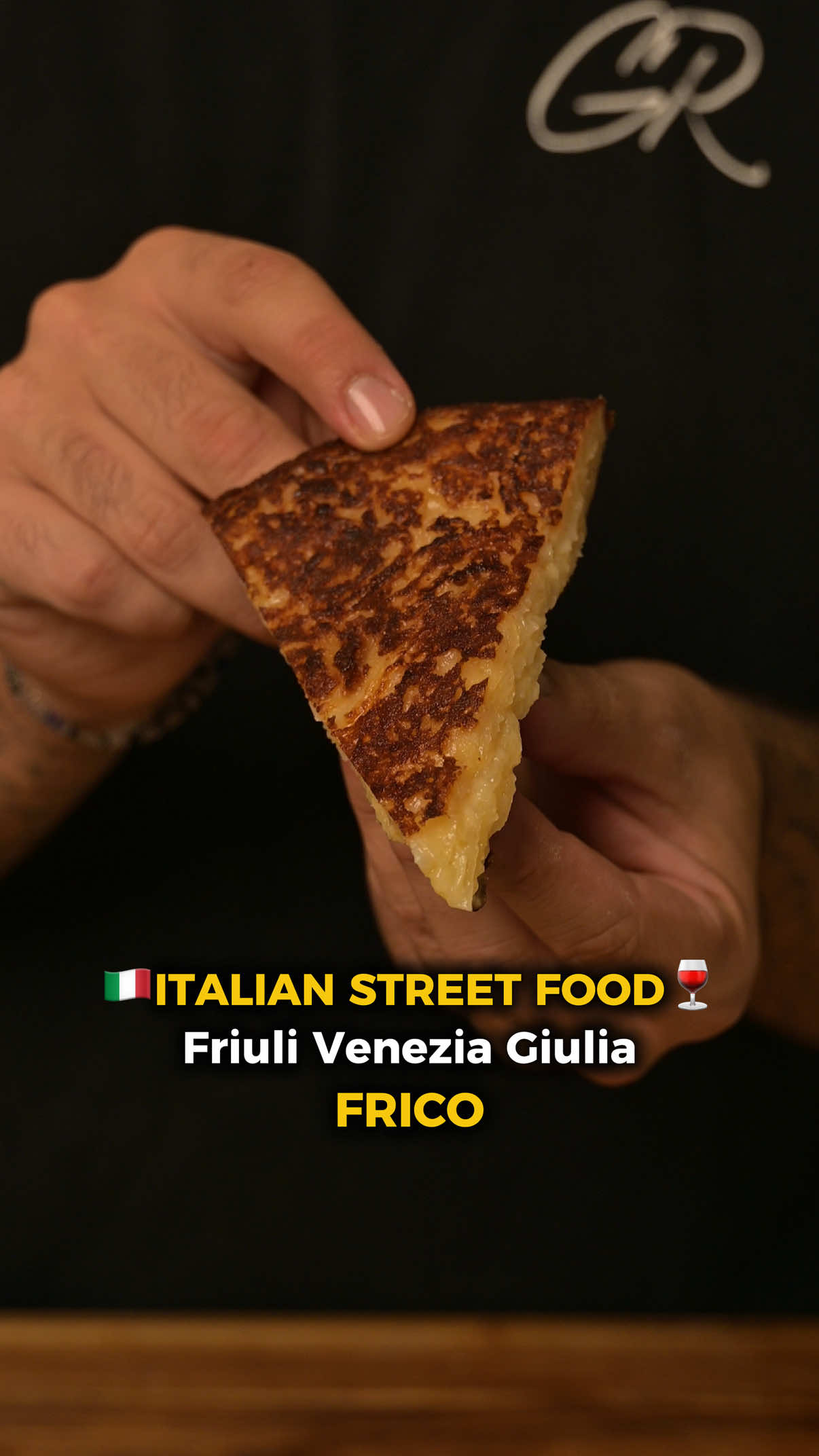 Italian street food episode 8 - FRICO We’re going to Friuli Venezia Giulia today with the most famous Friuliano dish! Full recipe below.  INGREDIENTS Montasio - 400g (200 aged + 200 young) Potatoes - 609g Onion - 200g Lard - 2 tbsp Salt - 1 pinch  Melt the lard in a non stick pan and sautee the onion for a couple of minutes with a pinch of salt. Add the potatoes and cook while stirring and moving them around for about 7-8 minutes Add the cheese, allow it to melt then turn the heat on medium low allowing a crust to form at the bottom Flip and get the crust on the other side too. Let it completely cool down, then cut and eat! 🎥 on @Nikon Canada Z30 Which region should I do next?