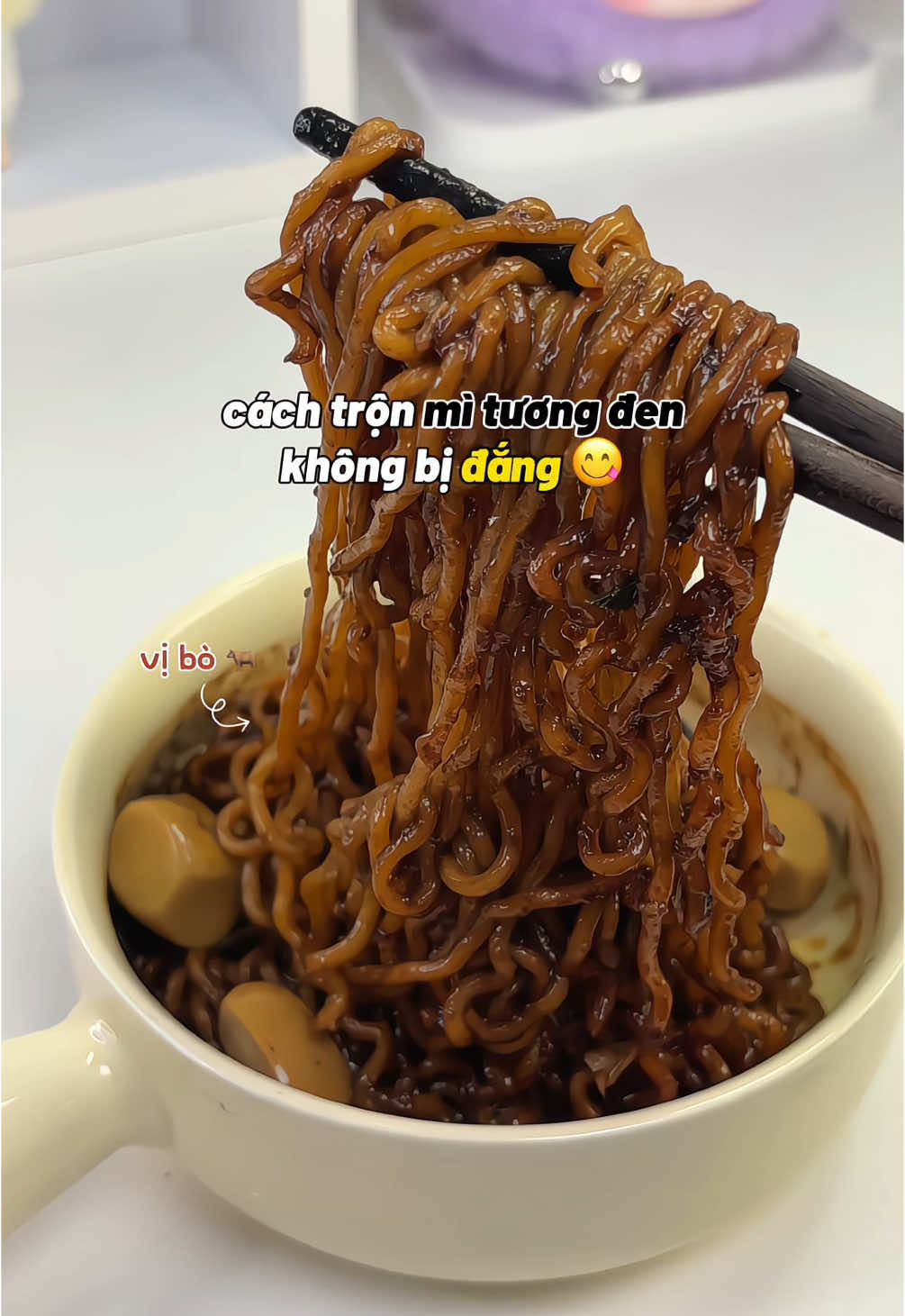 cách trộn mì tương đen không đắng 🍜😋 #mituongden #otoki #mukbang #mituongdenhanquoc #meobabyreview #unboxing #review #fyp #xuhuong 