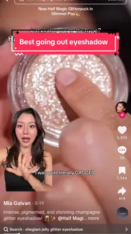 And it looked SO GOOD in pics too📸 bought it in the shade glimmer pop!! #beauty #halloweekend #glittermakeup #glittershadow #glitterpuck @Half Magic by Donni Davy 