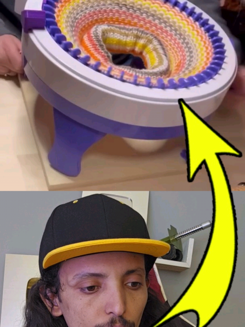 Experience the strangest and fastest manual knitting machine for woolen clothes in seconds 😱😱✅ #eu #saddam_alezzi 