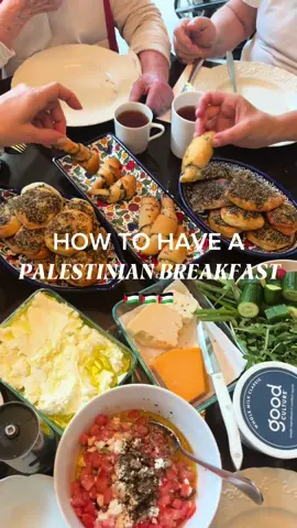 how to have a Palestinian breakfast 🙂‍↔️ who wants? #breakfast #Recipe #howto #arabicfood 