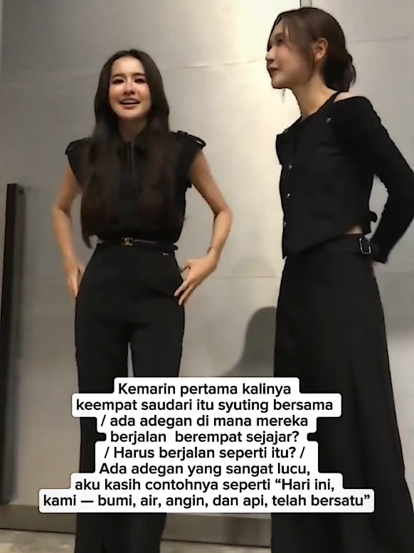 Wkwkwk mau opening Power rangers Lin?🤣🤣🤣 Bersatu gak tuh😭 #4elements #applemimu #engfawaraha #freensarocha #namneungmilind 