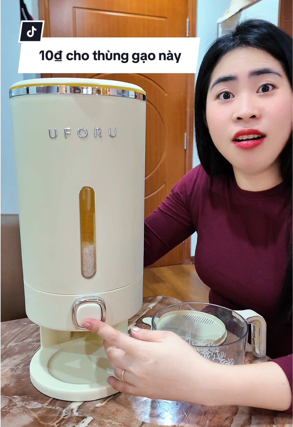 Thùng đựng gạo thông minh #Huyenhonho26 #thungdunggaothongminh #thungdunggao10kg #thungdunggao5kg 