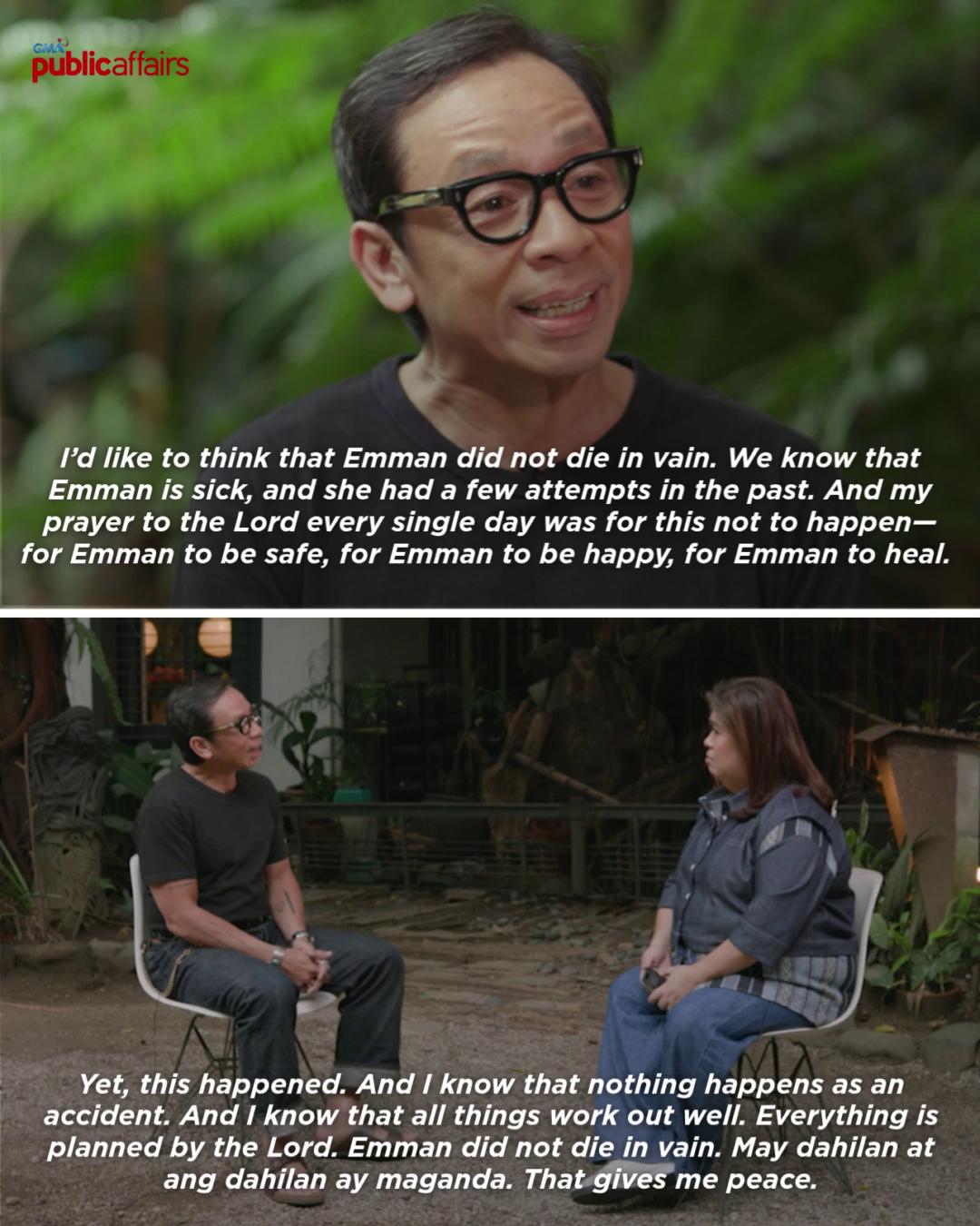 ‘EMMAN DID NOT DIE IN VAIN’ Ito ang pahayag ni Kuya Kim Atienza kasunod ng pagpanaw ng kanyang anak na si Emman. Sa pag-uwi ng labi ni Emman sa Pilipinas, nakapanayam ni Jessica Soho si Kuya Kim. Ang pasilip sa interview, panoorin DITO: https://youtu.be/anMOjcR620M1HT3zgasT1/ Ang buong panayam, panoorin sa #KMJS ngayong Linggo.