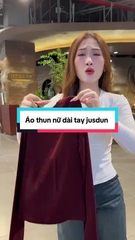 Jusdun áo thun nữ dài tay thun mềm mại êm ái mặc thoải mái #jusdun #aothunnu #aothundaitay #anhlonglanh #anhlonglanhreview 