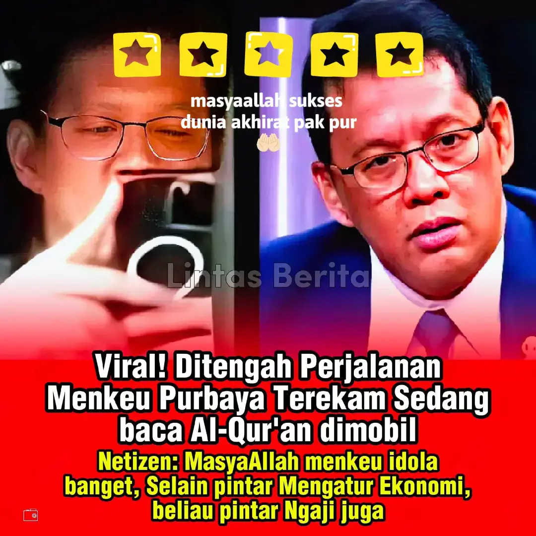 Menteri Keuangan Purbaya Yudhi Sadewa menjadi sorotan publik setelah video dirinya melantunkan ayat suci Al-Qur’an di dalam mobil mendadak viral di media sosial.  Momen ini menarik perhatian karena menunjukkan Purbaya tetap menyisihkan waktu untuk beribadah di tengah tanggung jawab besar menjaga stabilitas ekonomi nasional. #Menkeu #PurbayaYudhiSadewa #Viral#uangkita 