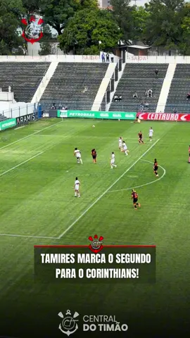 Tamires amplia 🏴🏳️💜 Em cruzamento na área, Tamires marca de cabeça o segundo gol do Corinthians contra o São Paulo. 🎥 Léo Rodrigues/ Central do Timão 