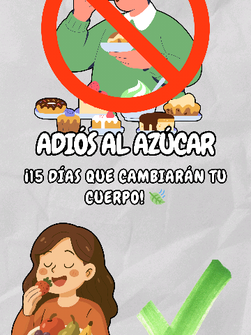 ¿Te has preguntado qué sucede si dejas el azúcar por completo durante 15 días? 🍭🚫 Aquí te cuento paso a paso cómo tu cuerpo se transforma cuando decides decirle adiós al azúcar refinada: 👉 Día 1 y 2: Tus niveles de glucosa se estabilizan y comienzas a evitar esos molestos picos de energía. Tu cuerpo empieza a usar la grasa como fuente de combustible. 🔥 👉 Día 3 al 6: Puede que sientas dolores de cabeza, irritabilidad o cansancio 😣, ¡pero tranquilo! Es parte del proceso de desintoxicación. 👉 Día 7 al 9: Tus papilas gustativas se renuevan 👅 y los alimentos te parecerán naturalmente más dulces. Ya no necesitarás tanto azúcar. 🍓 👉 Día 10 al 14: Notarás más energía constante ⚡, menos antojos y una sensación de bienestar general. Y si llegas al día 15… ¡felicidades! 🎉 Estás reprogramando tu cuerpo y tu mente para una vida más saludable. Recuerda siempre: 💬 👉 “Si no es natural, evita su consumo total.” 🌱 📌 Disclaimer: ⚠️ Este video es solo para información general. No constituye consejo médico. Consulta siempre con tu médico antes de probar cualquier remedio o cambio en tu alimentación. 🩺 💚 Si aún no nos sigues, probablemente no vuelvas a vernos. Pero si lo haces… estás dando un paso importante hacia tu bienestar. #parati #vidasaludable #dejarelazucar #detoxnatural #saludycuerpo 