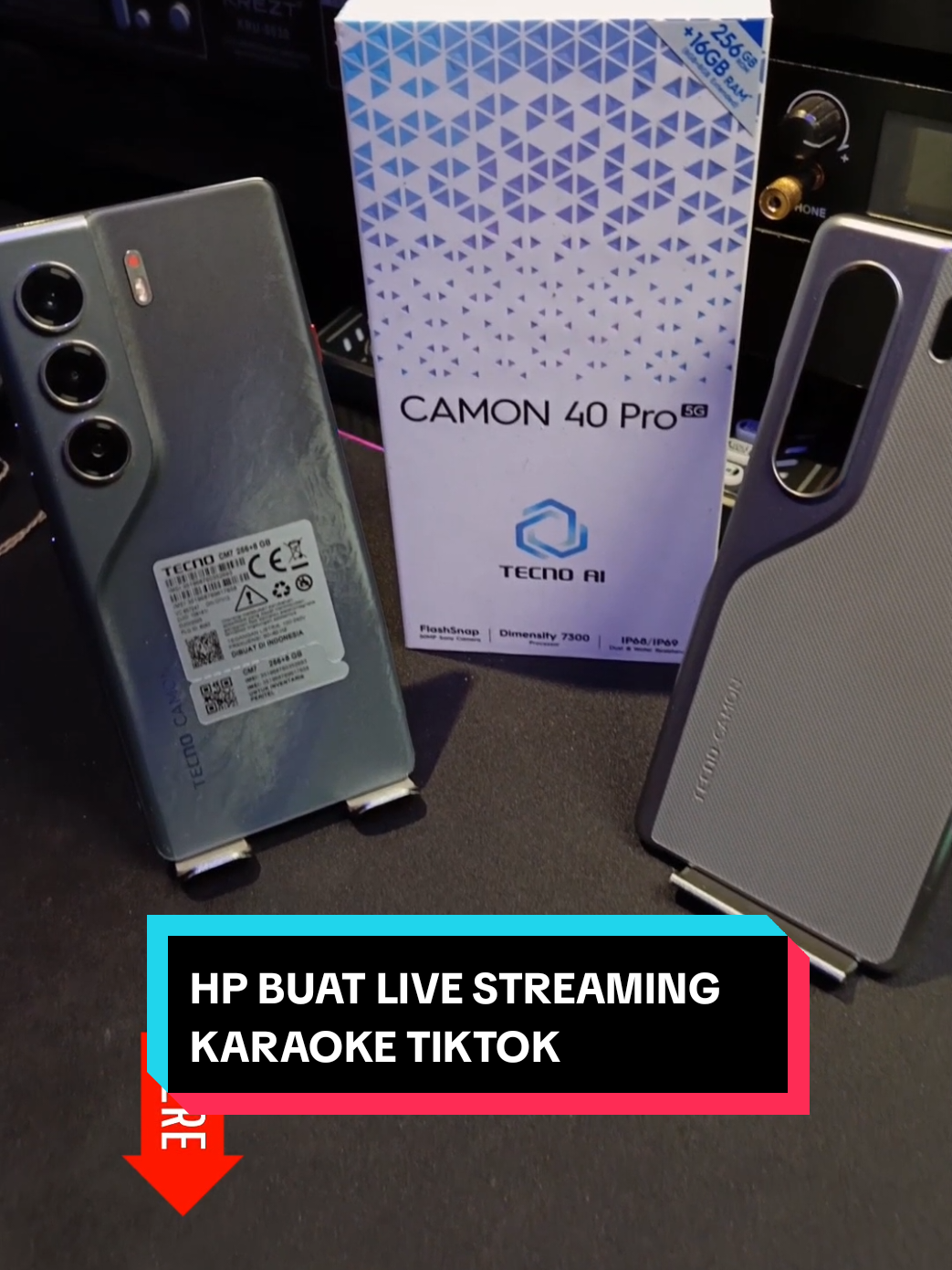 Rekomendasi HP untuk live streaming karaoke di tiktok dengan kualitas gambar bagus dan audio stereo lebar dari brand Tecno Camon 40 Pro 5G #hp #stereo #audio #rekomendasi @TECNO Indonesia Store 