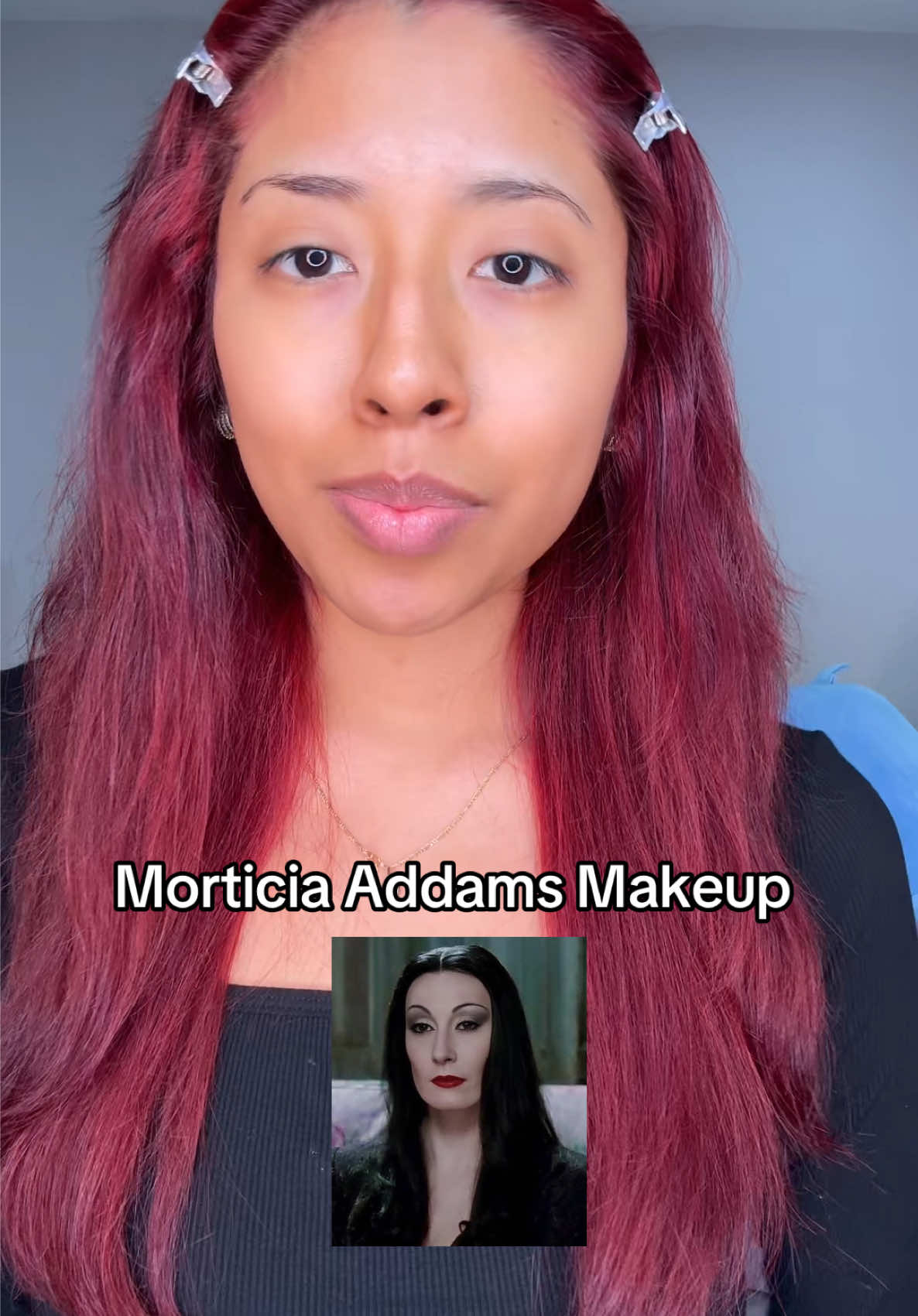 Morticia Addams Makeup 🖤 #makeup #makeuplook #makeupinspo 