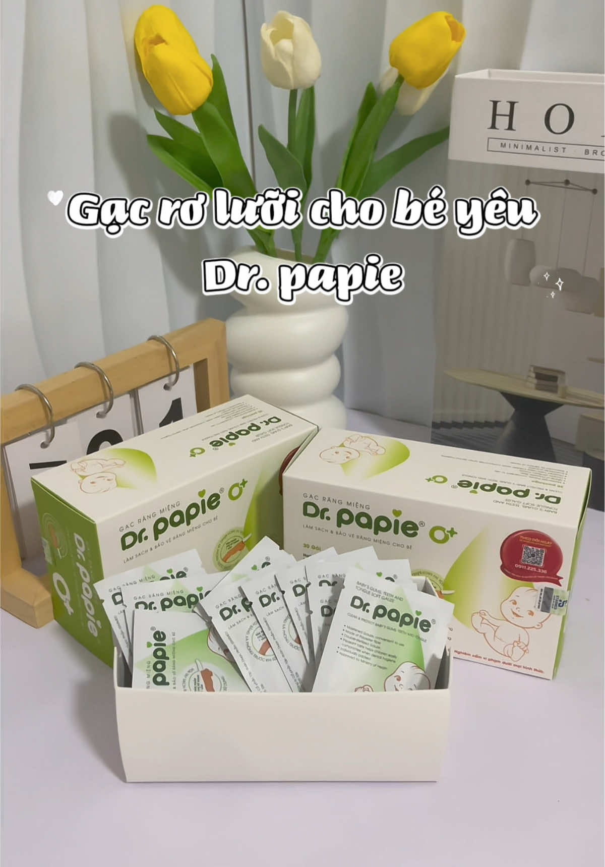 Gạc rơ lưỡi an toàn cho bé yêu👶#gacroluoidrpapie #chamsocbeyeu #xuhuong #tiepthilienket #review 