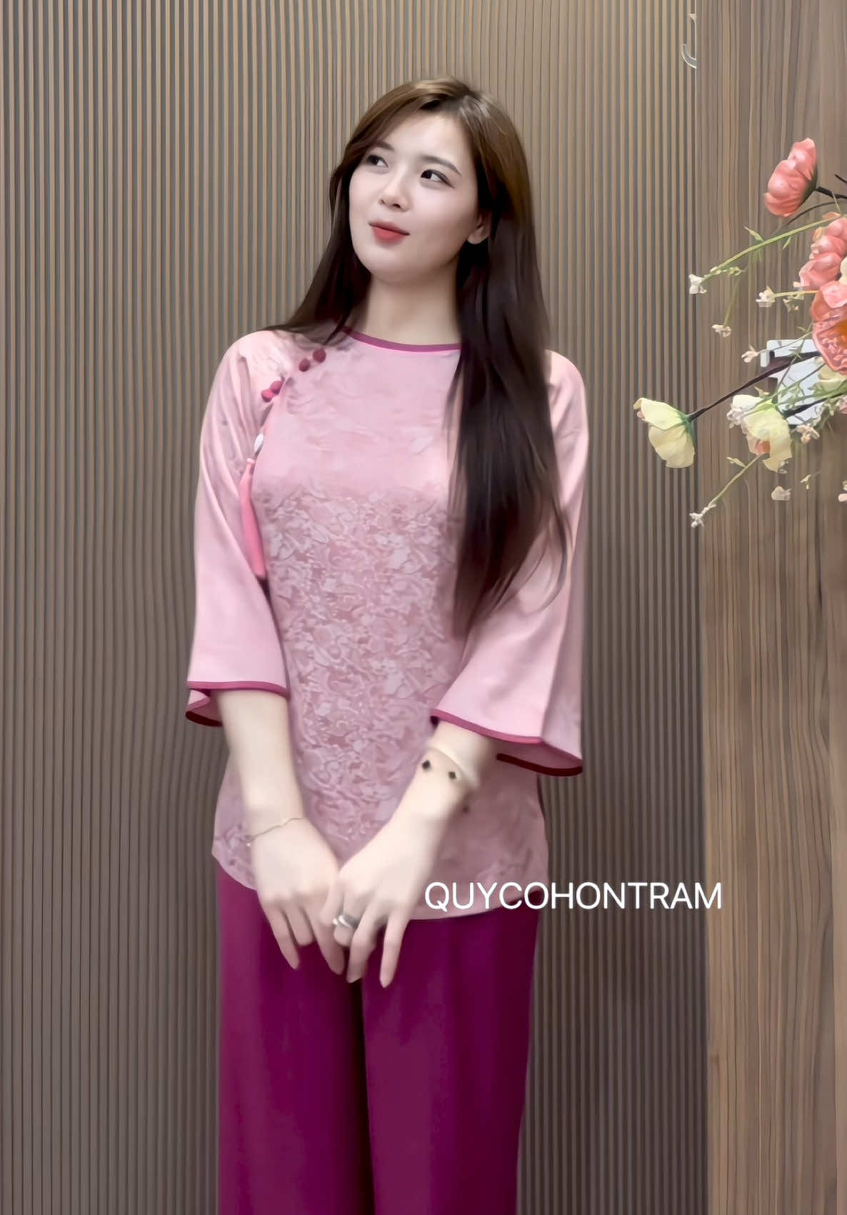 Bộ Đồ Lam Áo Xẻ Tà Dành Cho Nữ #dolam #setbo #setboxinh #setxinh 