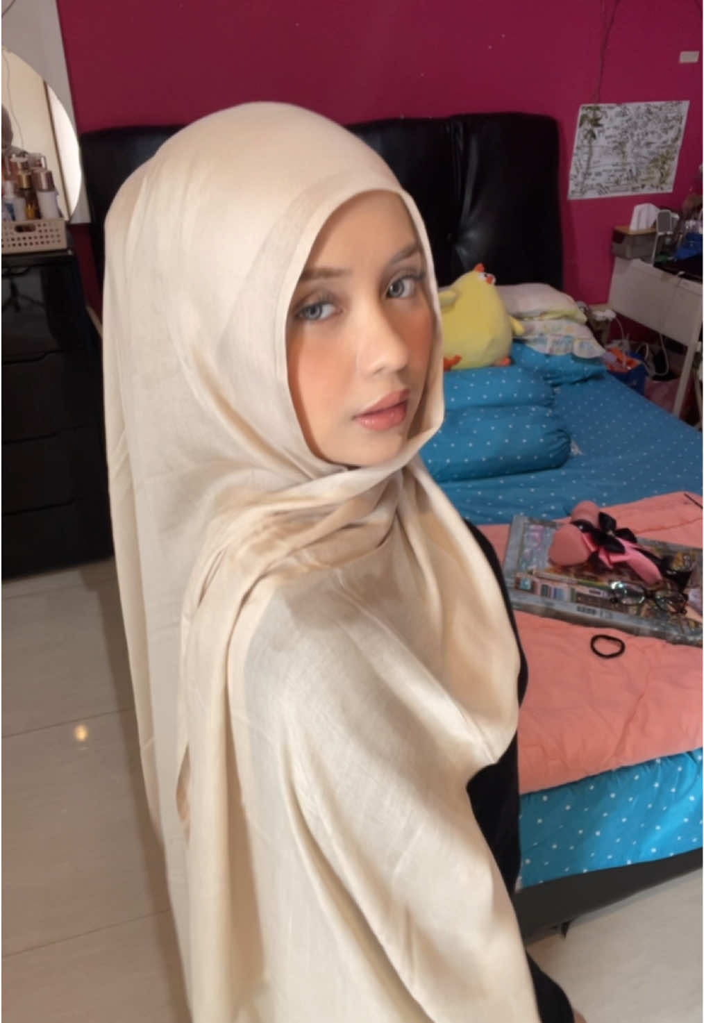 Style pashmina viscose basic warna almond!🤍