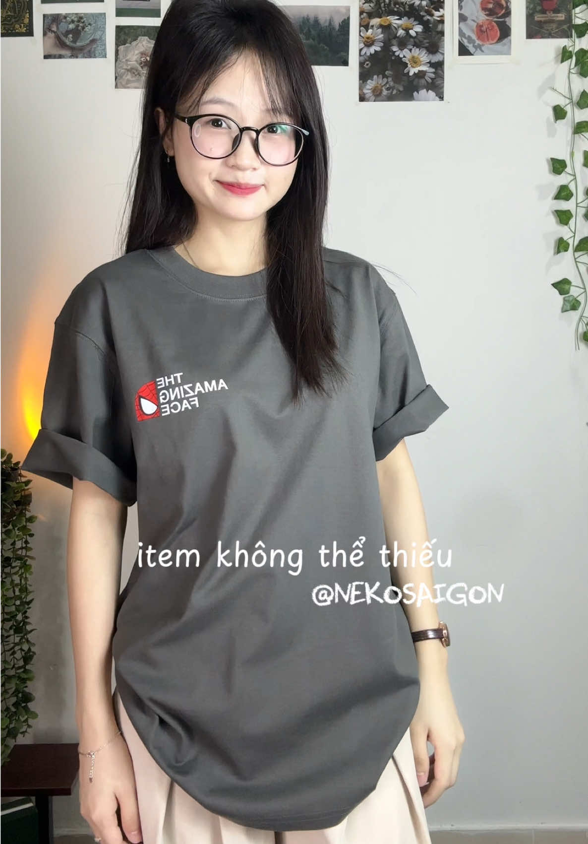 |1m47 - 38kg| áo thun xinh mí bà ơiii #betrangm47 #nangnammacgi #aothun #nekosg 