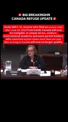 Canada Tightens Asylum Rules Under Bill C-12 🇨🇦 Under Bill C-12, anyone who filed an asylum claim from inside Canada after June 24, 2020, will now be ineligible to have their claim processed. The new regulation aims to streamline the immigration system and limit duplicate or in-country asylum claims, sparking widespread debate among immigration advocates and human rights groups. 🏛️ Critics say this move could leave many without a fair chance at safety, while supporters argue it’s necessary to maintain system integrity. The decision marks a major shift in Canada’s immigration and refugee policies. What are your thoughts — fair reform or too restrictive? 👇 #BillC12 #CanadaNews #AsylumPolicy #ImmigrationCanada #BreakingNews                  