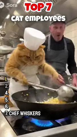 Top 7 Cats At Work #sora #ai #cats #funny #fyp 