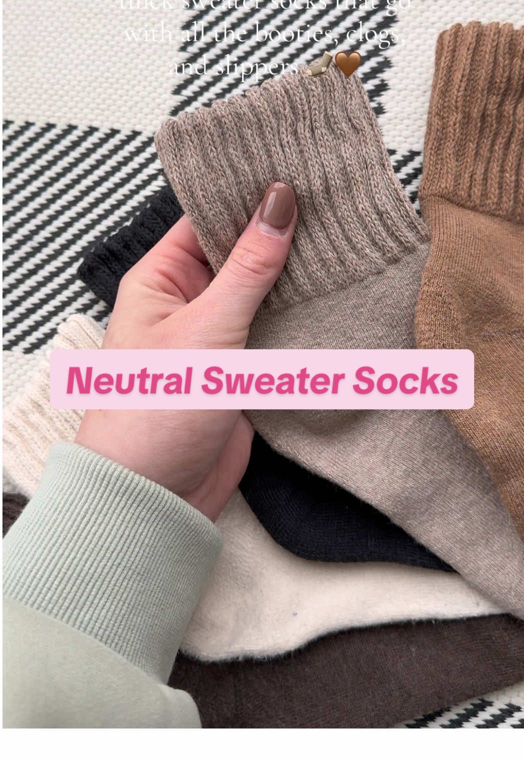 FREE SHIPPING & amazing quality and so cheap!! 🤎 Would be the perfect stocking stuffer too! 🧦  LOVE THESE cozy sweater sockies!! #socks #tiktokshopblackfriday #fall #fallaesthetic #sweater 