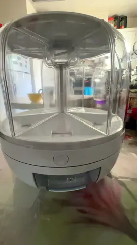 Grain Storage Container Dispenser, 6 Grids Rice Dispenser Rotating, 360° Rotating Food Dispenser One-Click Output Rice Storage Round Grain Dispenser Kitchen for Small Grains, Beans, Rice#tiktokshop #uforunest #chinafactory #blackfridaydeals #foryourpage 