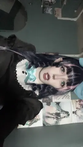 im pretty sure one of my snake bites is infected but i dont wanna take it out 😔 #stockingcosplay #paswg #cosplay #femboy 