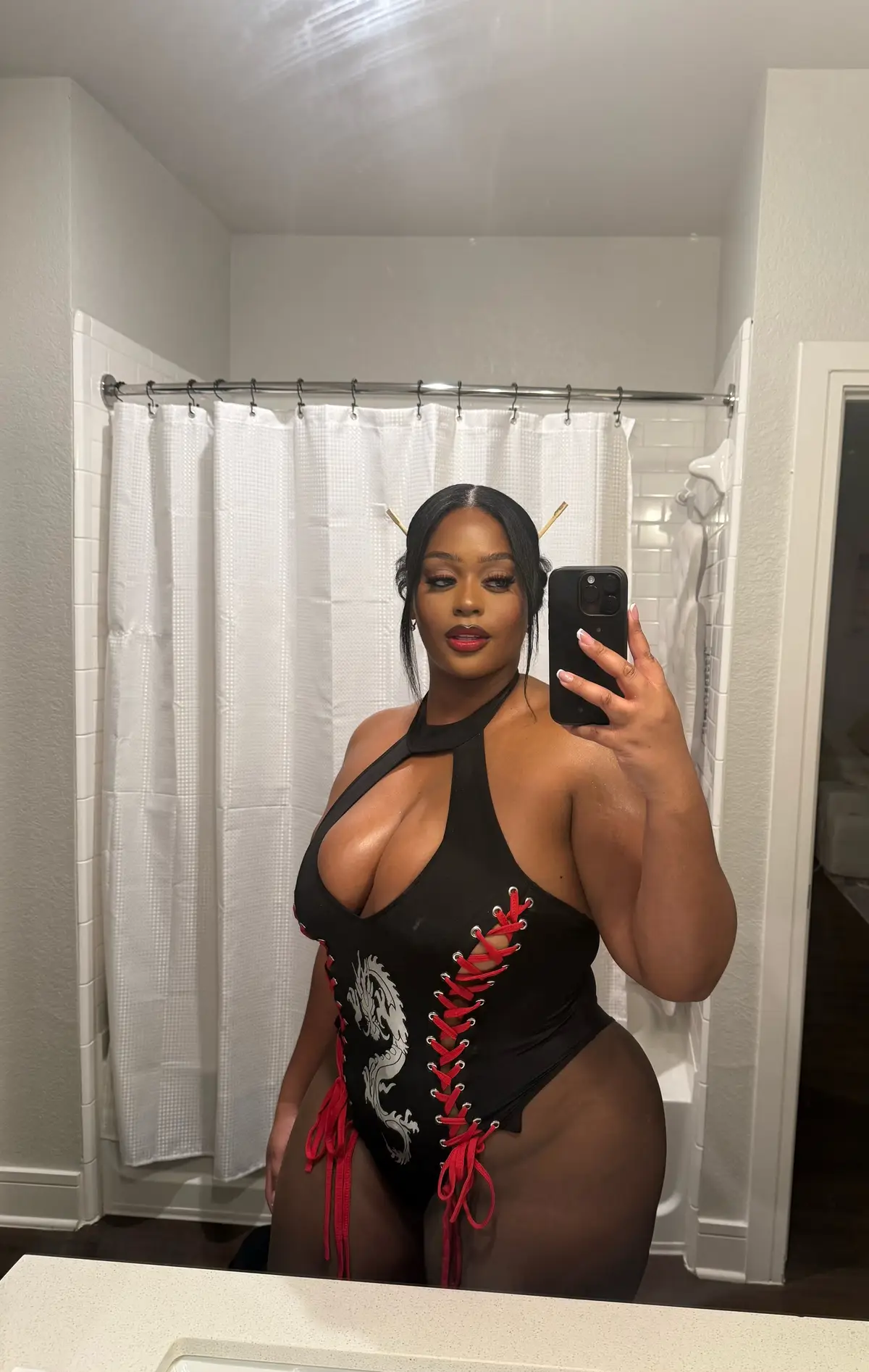 I turned into a baddie for Halloween 😏😍 . . Costume @Fashion Nova  . #fyp #blackgirltiktok #halloweencostume #baddie 