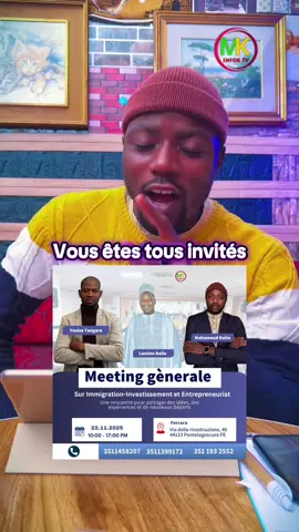 Siete tutti invitati al meeting generale del 22 novembre 2025 a Ferrara dalle ore 10:00 del mattino @YOULAUTO @Tounka-Média-TM @Diarra métallique service @Subito Patente (Tutorial) @Envoi Facile @L’HABY @Lagare MK🇲🇱✅️ @SISSOKO🌍🇲🇱🫡 @Keitano officiel@ 