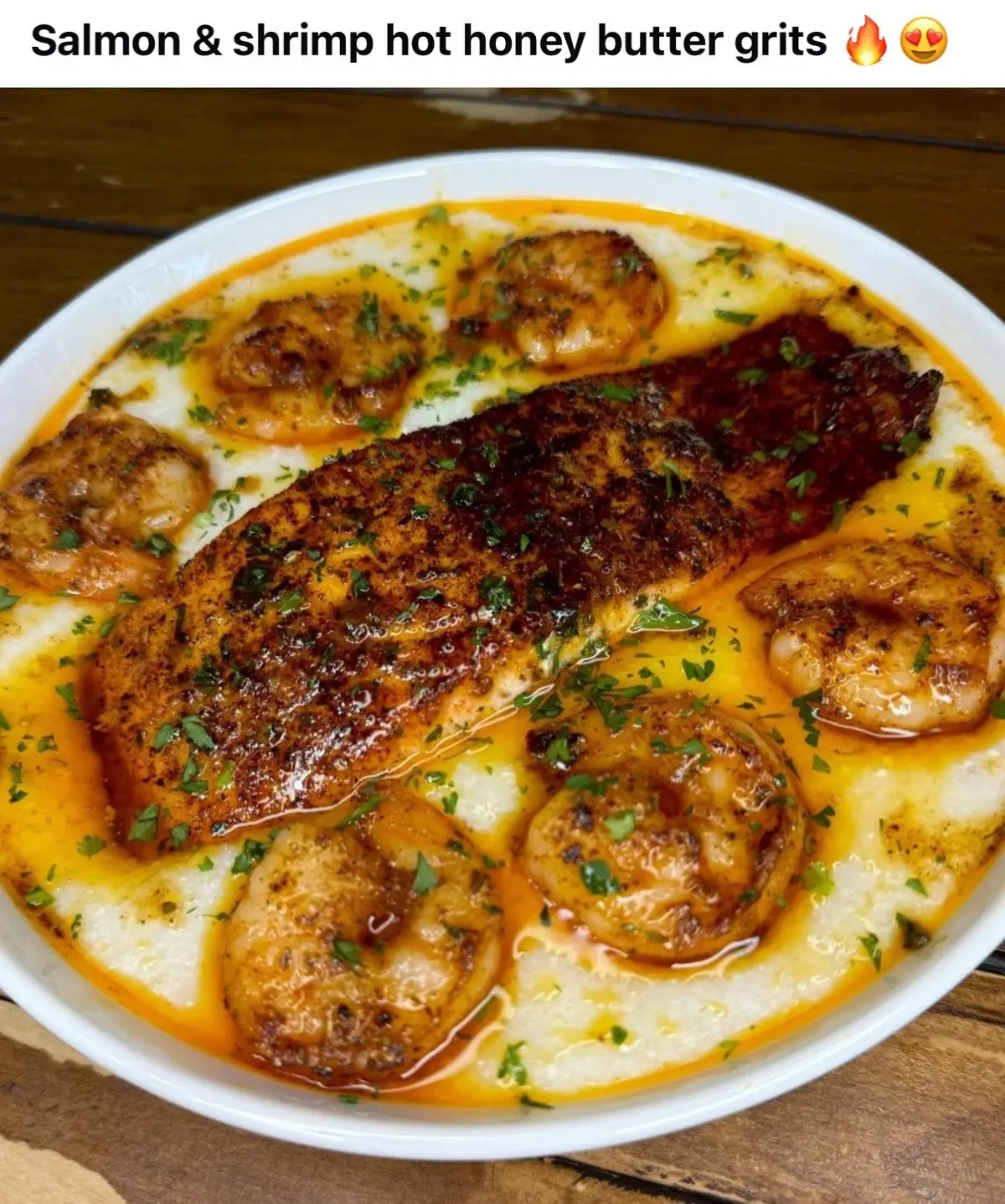 Here’s a Black Pepper Chicken with Mushrooms recipe inspired by your photo 🍄🔥 #shrimp #shrimpandgrits #seafoodlover #DinnerIdeas #EasyRecipes  Black Pepper Chicken with Mushrooms 📝 Ingredients: 	•	1 lb (450g) chicken breast or thighs, cut into bite-size pieces 	•	8 oz (225g) mushrooms, sliced (baby bella or white button) 	•	2 tbsp vegetable oil (or sesame oil for extra flavor) 	•	1 tbsp minced garlic 	•	1 tsp minced ginger 	•	1 small red chili (optional, finely chopped) 	•	1 small onion, sliced (optional for extra flavor) For the Sauce: 	•	2 tbsp soy sauce 	•	1 tbsp oyster sauce 	•	1 tbsp dark soy sauce (optional for color) 	•	1 tsp sugar or honey 	•	½ tsp rice vinegar (or white vinegar) 	•	2 tsp freshly ground black pepper (adjust to spice preference) 	•	¼ cup chicken broth or water 	•	1 tsp cornstarch mixed with 2 tsp water (for thickening) ⸻ 🍳 Instructions: 	1.	Marinate the Chicken (optional): Toss chicken pieces with 1 tbsp soy sauce and a pinch of black pepper. Let sit for 10–15 minutes. 	2.	Sear the Chicken: Heat 1 tbsp of oil in a pan or wok over medium-high heat. Add chicken and cook until browned and nearly cooked through. Remove and set aside. 	3.	Sauté the Aromatics: In the same pan, add another tablespoon of oil. Sauté garlic, ginger, and chopped chili for 30 seconds until fragrant. 	4.	Cook the Mushrooms: Add sliced mushrooms and stir-fry until they release their juices and start to brown (about 3–5 minutes). 	5.	Combine Chicken & Sauce: Return the chicken to the pan. Add all sauce ingredients except cornstarch slurry. Stir and simmer for 2–3 minutes until well coated. 	6.	Thicken the Sauce: Add the cornstarch slurry and stir until the sauce thickens and coats the chicken and mushrooms beautifully. 	7.	Finish & Serve: Sprinkle fresh chopped parsley or green onions on top. Serve hot with steamed rice, noodles, or stir-fried veggies. ⸻ 🌶 Pro Tips: 	•	For extra flavor, add a dash of sesame oil right before serving. 	•	Use coarsely ground black pepper for the best aroma and slight crunch. 	•	You can also toss in some bell peppers or snap peas for color and crunch. ⸻