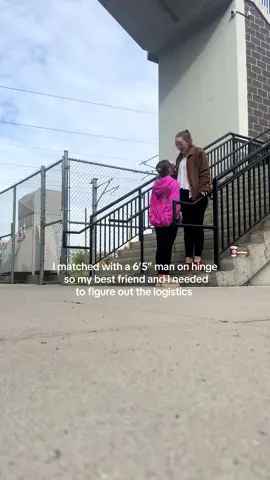 This is what friends are for #dating #hingedating #6ft5 #shortgirlproblems #fypシ 