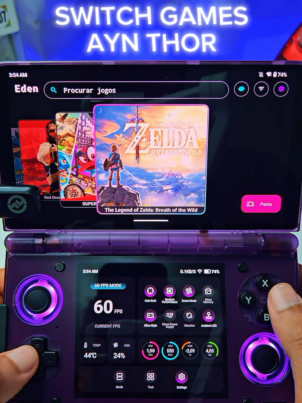 JOGOS DE SWITCH NO AYN THOR #3ds #ayn #aynthor #console #handheld 