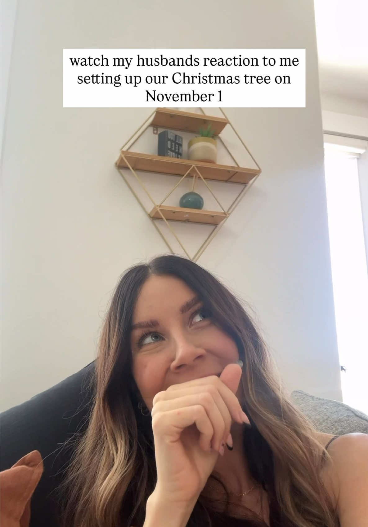 He’s living his Christmas nightmare. 😂 #momlife #coupleshumor #marriagehumor 