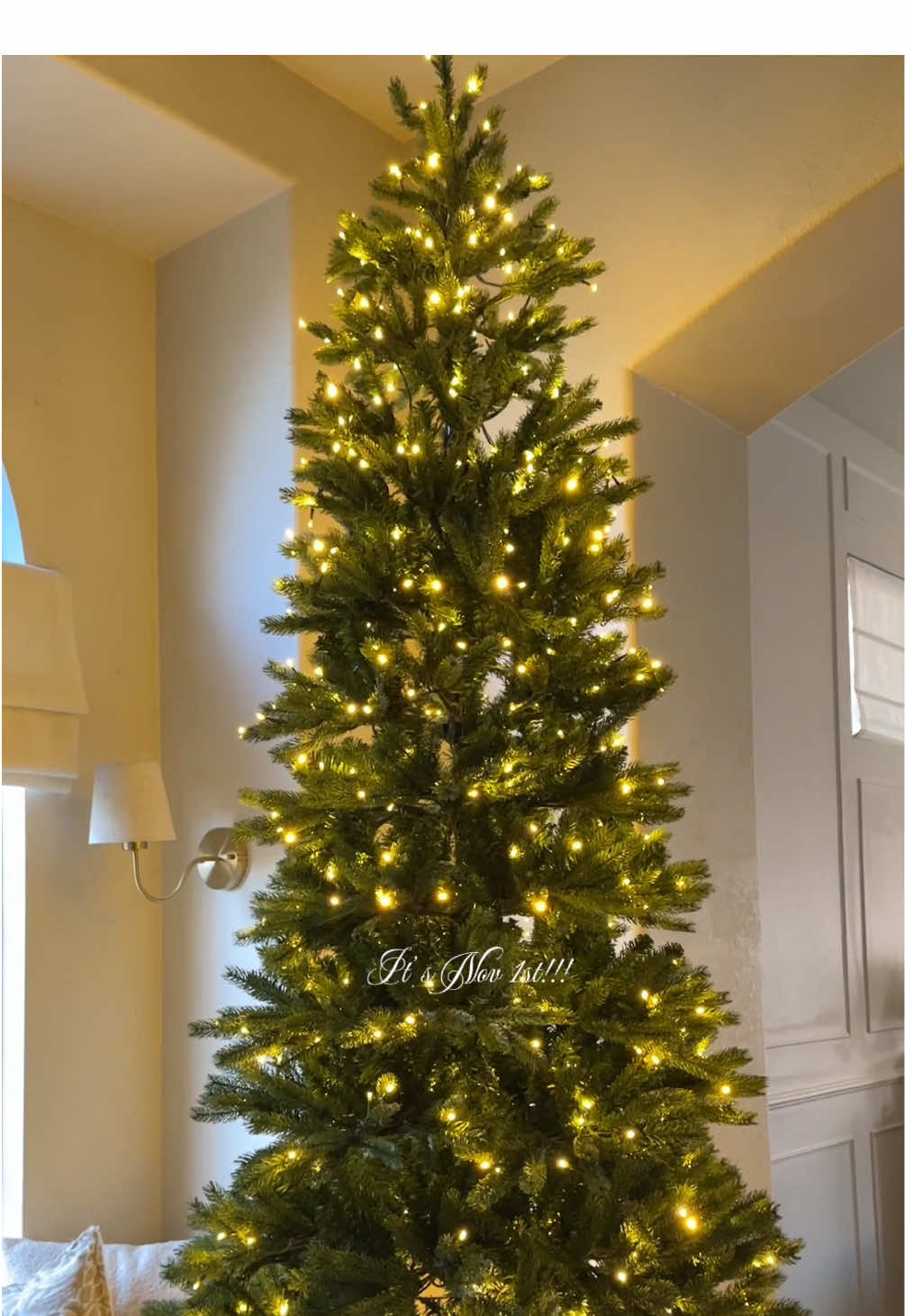 So excited to start decorating for Christmas!!!!🎄 Thank you @King of Christmas for sending me this beautiful Christmas tree! This is the 9’ Slim King Fraser Fir with lights. It’s absolutely beautiful😍 #christmas#kingofchristmas#christmastree#gifted