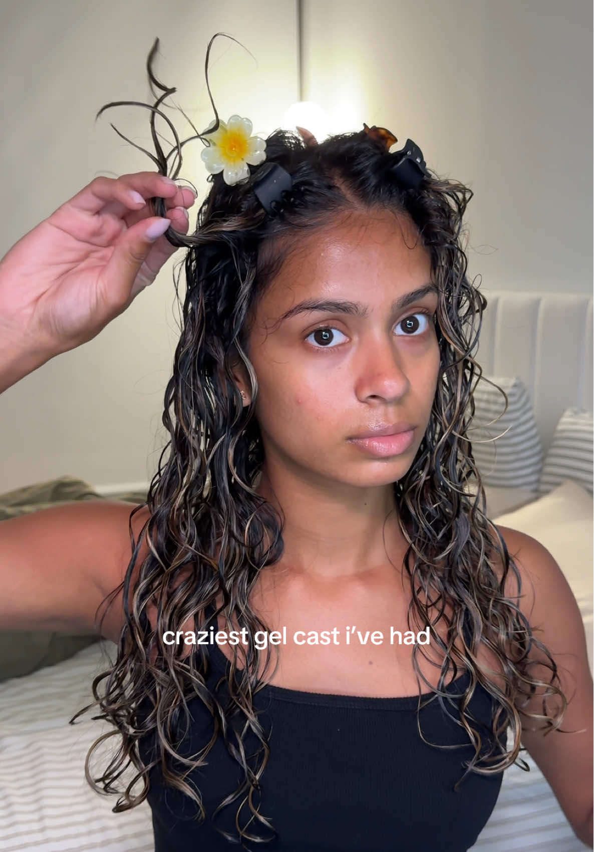 good gel cast = good results 🫶🏽 #wavyhair #wavyhairroutine 