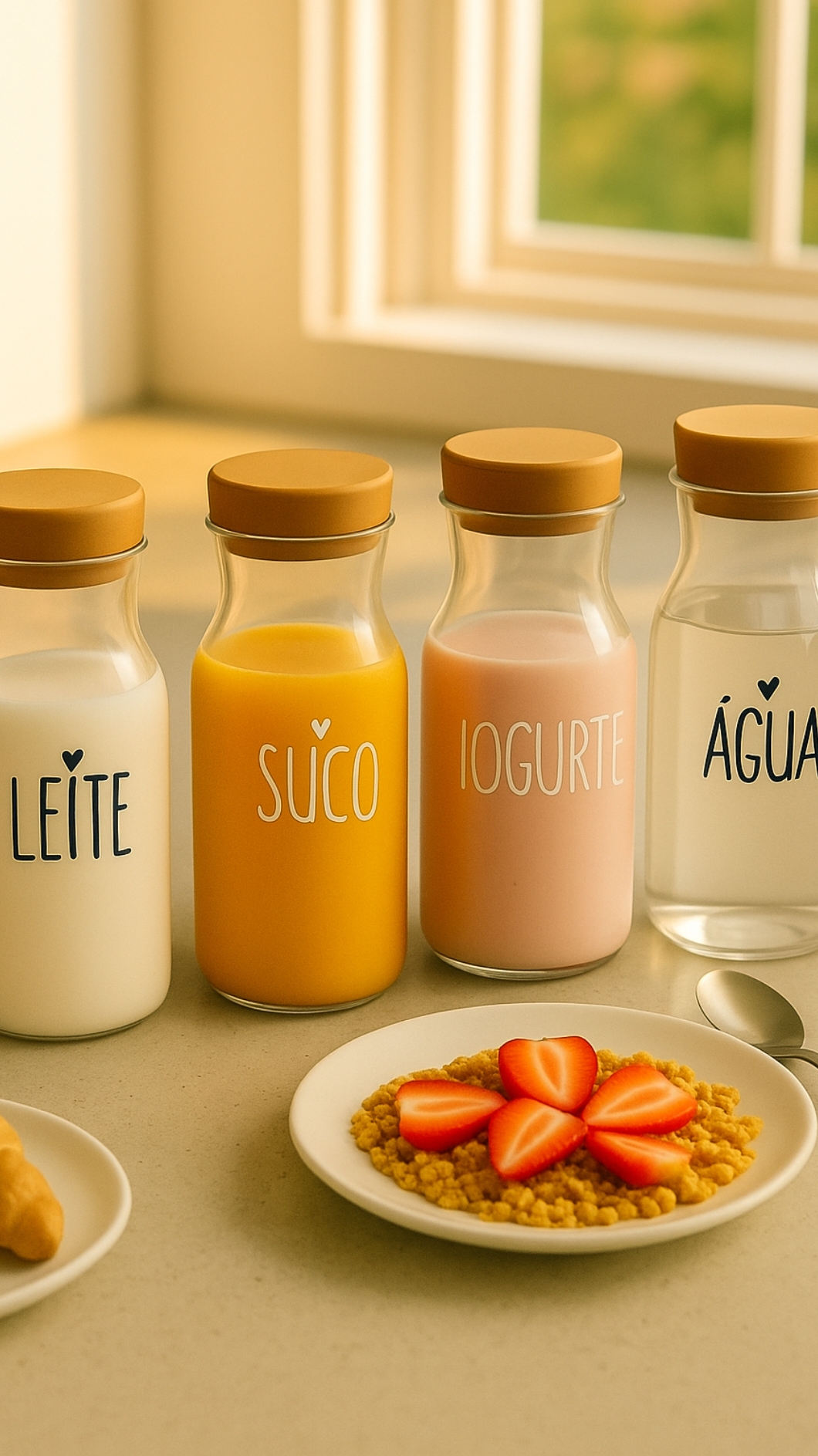 ✨ Funcionalidade e charme em um só item! 💖 A Garrafa Heart é perfeita pra quem ama detalhes delicados e quer deixar a mesa ainda mais bonita 😍 Feita em vidro borossilicato com tampa de rolha natural, ela é resistente, elegante e ideal pra servir sucos, leite ou água com muito estilo 🍶✨ 🛒 Achei na Bio e nos comentários ✨ #decorhome #garrafadeágua  #cozinhachique #shopee 