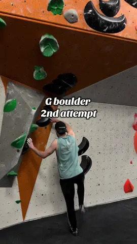 G boulder 2nd attempt Happy to get this one quickly.  #climbing #boulder #v6 #bouldering #boulder 