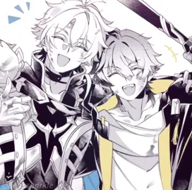 sunblazer is so cute !! || art credits:  @Rongyuan_gulu @mana_gnsnr @sellcountrymong @Annann_nna @okktru make sure to support them! ♪ #phainon #trailblazer #sunblazer #HonkaiStarRail #shipedit 