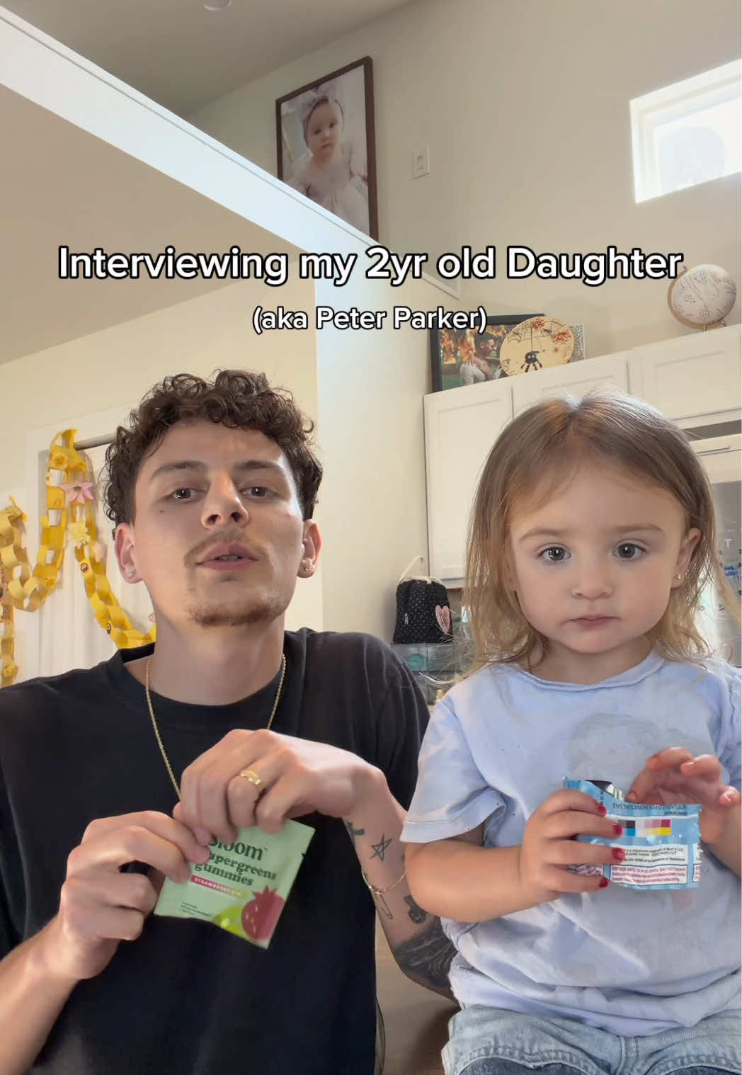 Does your kid rename themselves everyday too?😅 #family #toddlersoftiktok #firsttimedad #interview #bloompatner @Bloom Nutrition 