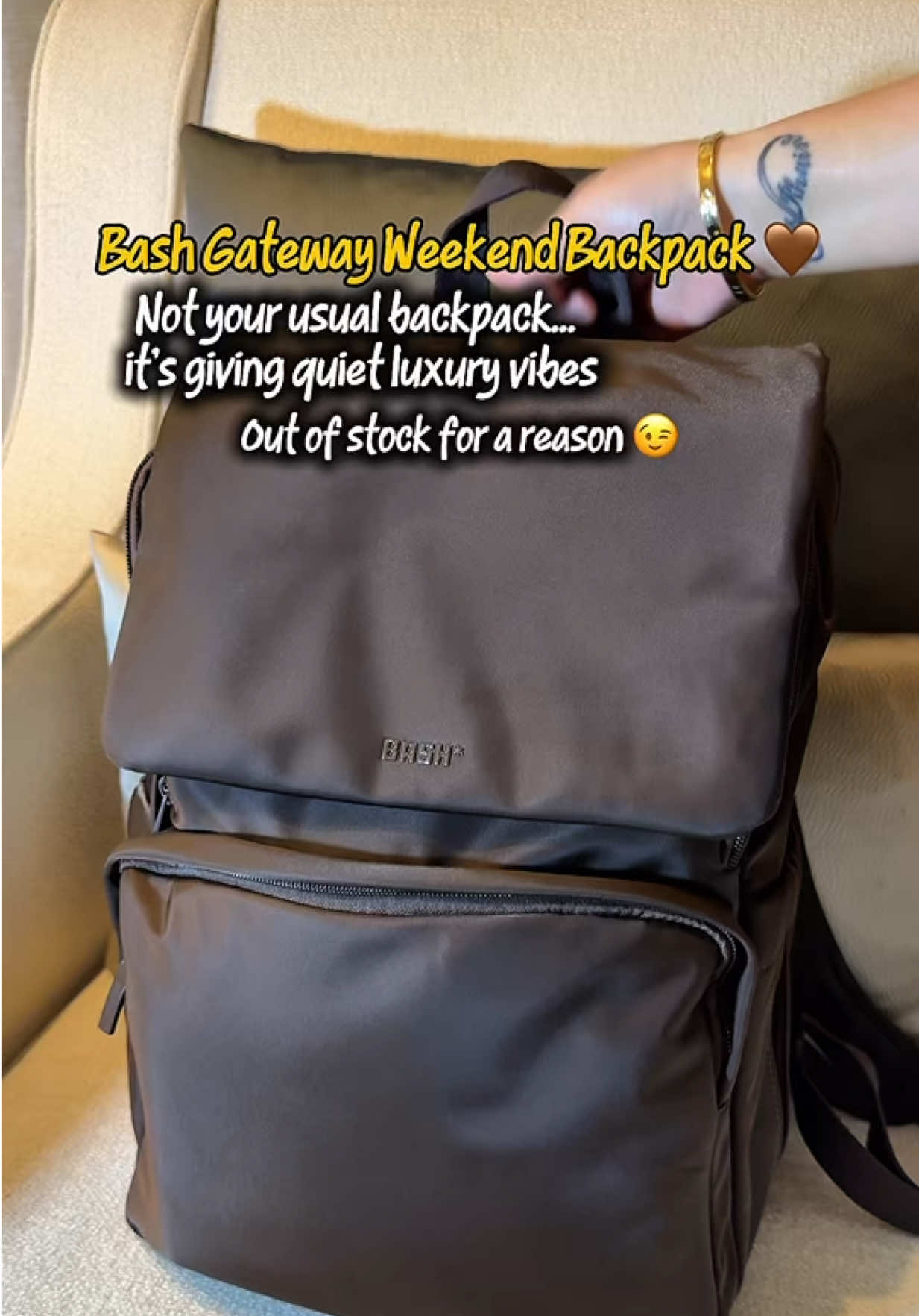 “Unboxing my new Bash Gateway Weekend Backpack 🤎 — from ziplock to dust bag, the packaging alone feels premium.  Bonus: comes with a free small version 👜✨ perfect for quick errands or coffee runs.”  love how clean, soft, and premium it feels — perfect match for weekday chaos.” #Bash #bashback #bagtok #fyp #travelessentials 
