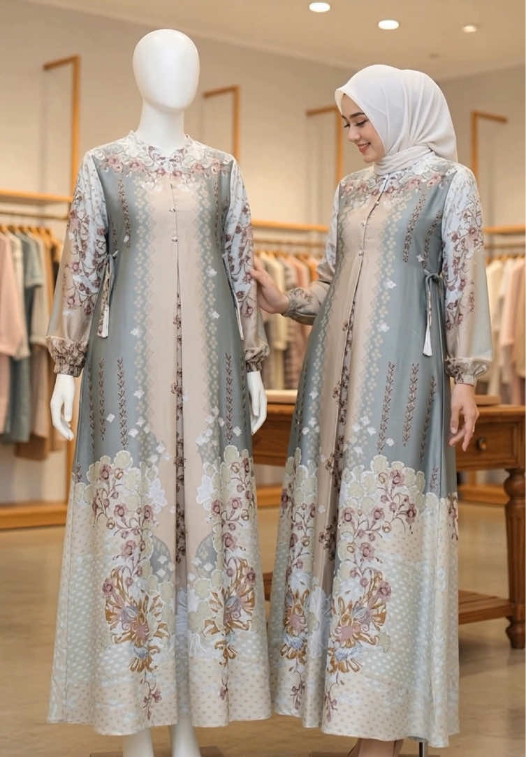 Dress Mauna Motif Cantik😍#bajuwanita #dress #gamis #bajumurah 