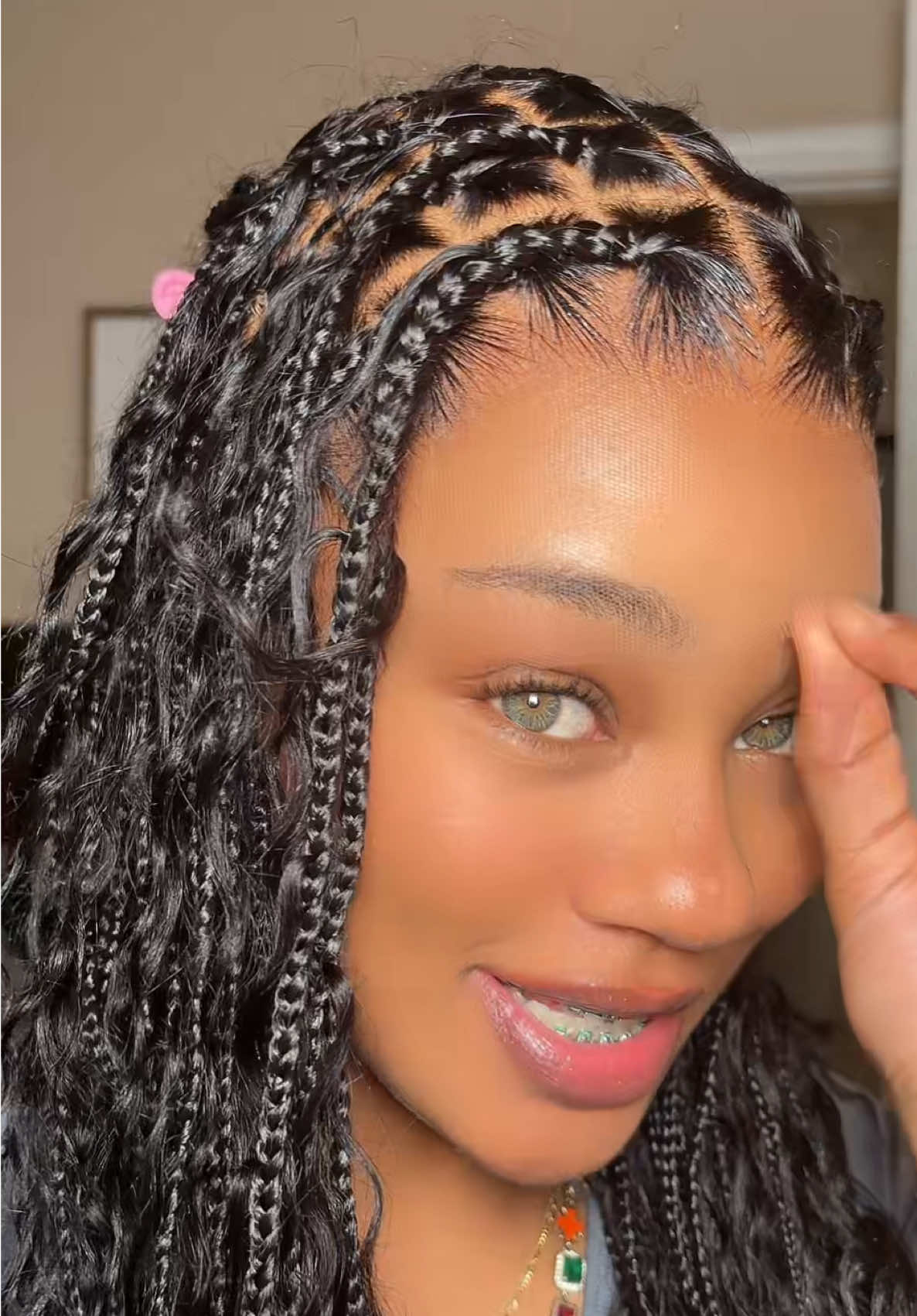 @Luvmehair this wig is GORGEOUS😍😮‍💨 #luvme #braidedwig #fallhairtrends #wigs 