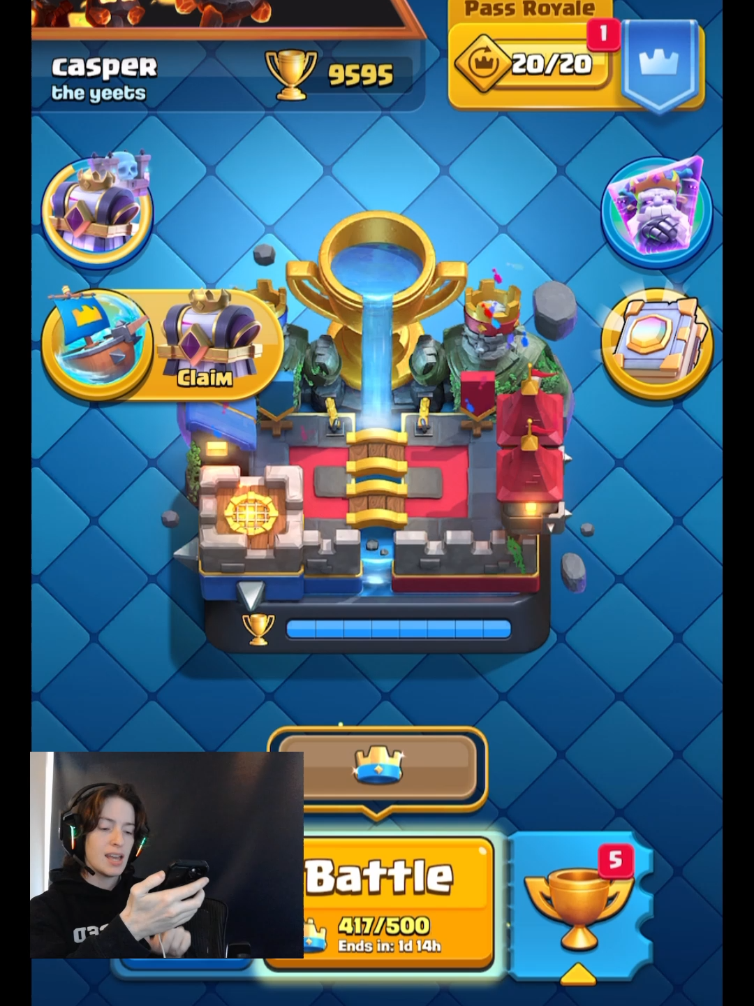 1v1 w chat stream next Saturday on Twitch idk the time so join the Discord for updates and pls sub on youtube im new there #clashroyale#twitch #youtube