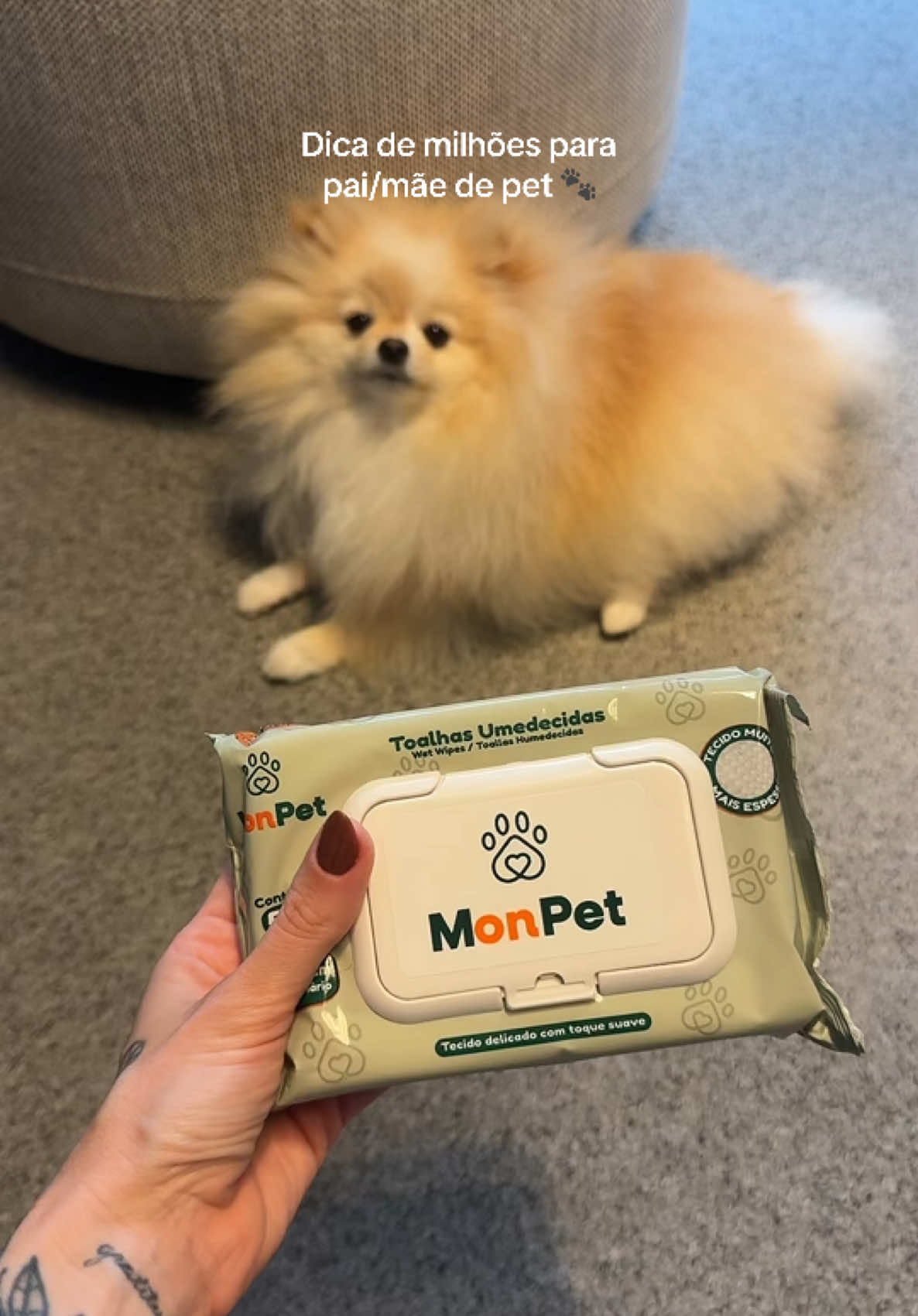 Aprovadíssimo, custo-benefício incrível gente! Fica a dica para os pais/mães de pet 🐾❤️ #lençoumedecido #pet 