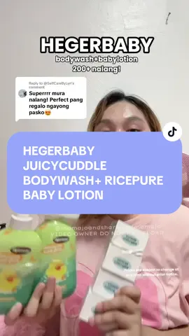 Replying to @@SelfCareByLyn MAS PINAMURA AT PINATIPID NA!! #babywash #babylotion #amoyaraw #pawisin #hegerbabycare 